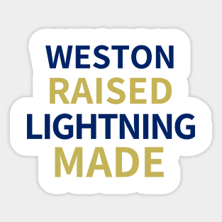 Weston Raised Lightning Made Sticker